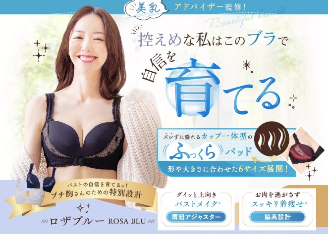 ナイトブラ 育乳 垂れ 公式 ROSABLU ロザブルー 脇高 美胸 バスト 
